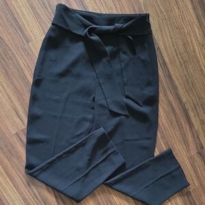 RW&CO Black High-Waisted Tie Pants Size 6